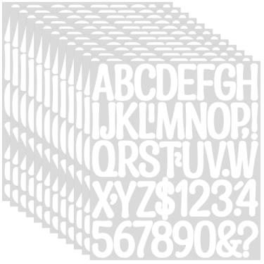 Imagem de 600 peças, adesivos de letras, 12 folhas, números do alfabeto, à prova d'água, autoadesivos, letras de vinil, para garrafas de água, boletim, cartaz, quadro, caixa de correio, artesanato, sala de aula