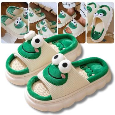 Imagem de Chinelo Pantufa Nuvem Em Algodão e Camurça Super Macia Antiderrapante e Quentinha para Criança e Adulto Unissex Kawaii TikTok Viral Animais Sapo Coelho Urso | Escolha sempre um número MAIOR do que você USA