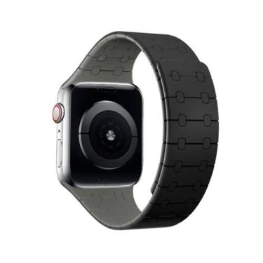 Imagem de Pulseira Link Silicone Macia Compatível Com Apple Watch - Baú do Vikin