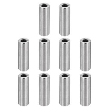 Imagem de PATIKIL Espaçadores de aço inoxidável M3, espaçador de metal de 12 peças de 3 mm ID x 6 mm OD x 20 mm L parafuso para parafuso de 1/20.3 cm ou M3