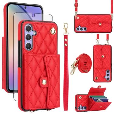 Imagem de Asuwish Capa de telefone para Samsung Galaxy A54 5G capa carteira com suporte RFID porta-cartão de crédito slot pulso alça transversal cordão acessórios de celular de couro A 54 54A SM A546U 2023