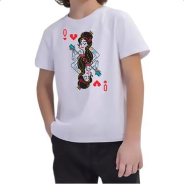 Imagem de Camiseta Infantil Baralho Rainha Amy Winehouse - Alearts, 10