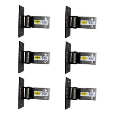 Imagem de Dobradiça P/ Porteira Boca De Lobo H 80mm 6un Forjada Tarza