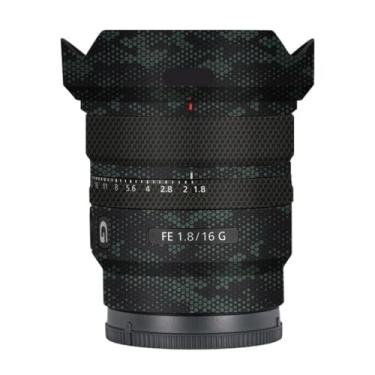 Imagem de Adesivo de lente de câmera antiarranhões para Sony FE 16 mm F1.8 G Capa protetora de película protetora 16 F 1,8 (verde mamãe)