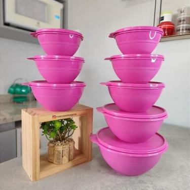 Imagem de Kit 8 Peças Tigela Maravilhosa Rosa com Glitter - Tupperware
