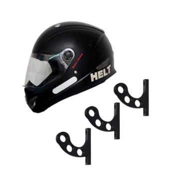 Imagem de Kit 3 Suportes de Parede para Capacete e acessórios