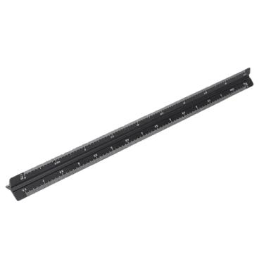 Imagem de Zerodis 12 Polegadas de Engenharia Triangular Ferramentas e Kits de Elaboração e Kits 10 PCs Régua de Alumínio Triangular de Escala Arquitetônica Régua de Metal Com Medições Imperiais para Desenho