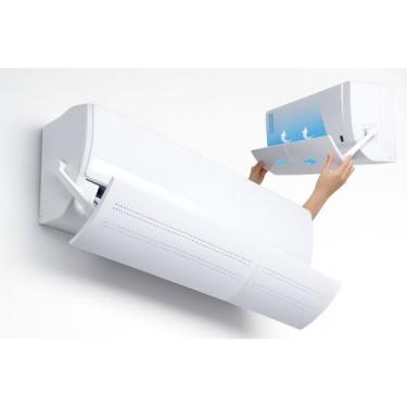 Imagem de Defletor para Ar Condicionado - Direcionador de Ar Ajustável, Controle de Ângulo, Anti-vento Frio Direto, Tamanho Ajustável de 56 a 103CM Modelo Universal