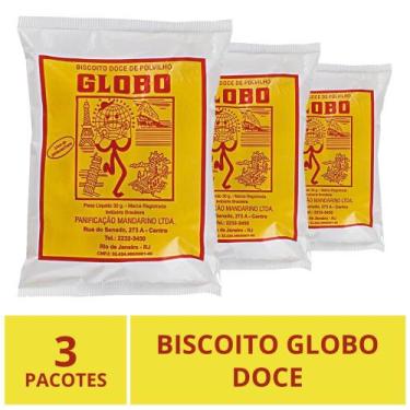 Imagem de Biscoito Globo Rio de Janeiro, Doce, 3 Pacotes 30g