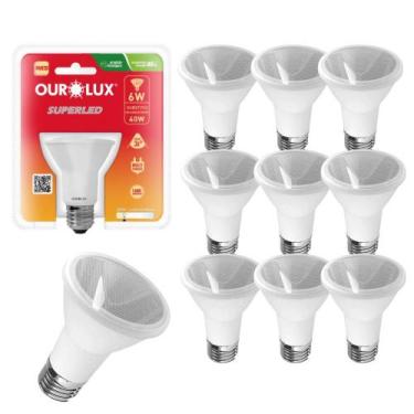 Imagem de Kit 10 Lâmpada Led Par20 Foco 6w E27 Bivolt 127v/220v 3000k Iluminação