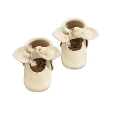 Imagem de Freshly Picked - Mini sola de couro de borracha - Mocassim com laço atado - Mini sola II - Tamanhos e cores para bebês/crianças pequenas, Bétula - Sola macia, 2 Years Toddler