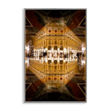 Imagem de Stupell Industries Design de arte giclée emoldurado cinza mirage lobby iluminado por Robin Vandenabeele, 76 x 50 cm