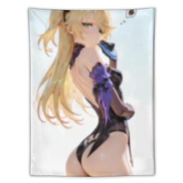 Imagem de LIEGBMEU Tapeçaria Sexy Hot Anime Girl 152.4 cmx203.2 cm Wall Quilt Art Whimsical Tapestry DecorationAF049