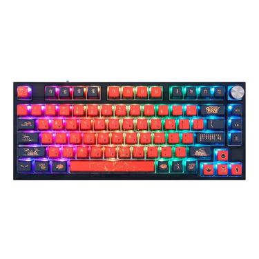 Imagem de Teclado Gamer Mecânico Skyloong Gk75 Jiuwei, Switch Ktt Red, 3 Modos, Rgb, Hot Swap, 4000Mah, Preto