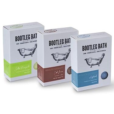 Imagem de BOOTLEG BATH Sabonete em barra esfoliante natural - Pacote variado de cuidados com a pele hidratante e hidratante para homens e mulheres, preparado a frio, mentol, cítrico, ecológico, feito à mão nos