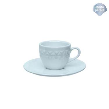 Imagem de Xícara de Café com Pires Mia Cristal em Porcelana 75ml - Oxford