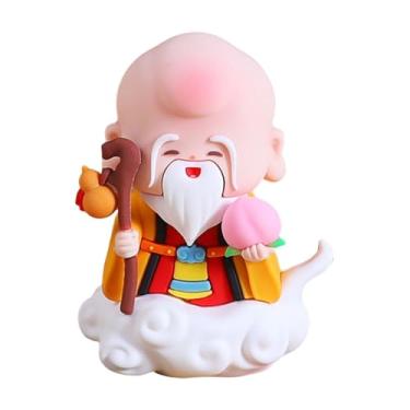 Imagem de Bothyi Estatueta imortal chinesa, ornamento de carro, presentes, estátua de mesa de resina, escultura decorativa para estante, quarto, loja, café, escritório, Style G