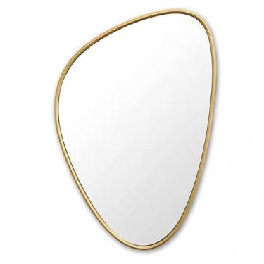 Imagem de Espelho Orgânico Suporte Corpo Inteiro Dourado 60x40cm Luxo - Tribosho
