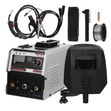 Imagem de Máquina de solda 2 em 1 MIG MMA, Máquina de solda multiuso IGBT DC Inverter com máscara de proteção adequada para manutenção doméstica e soldagem de engenharia