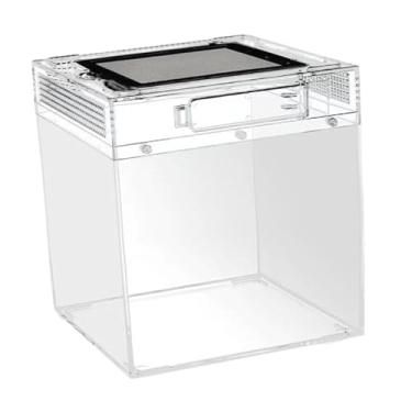 Imagem de predolo Terrário de répteis, recipiente, ventilação transparente, caixa de criação, tanque de répteis para dragões barbudos, lagartos, iguanas, portátil e, 20cm X 20cm X 28cm