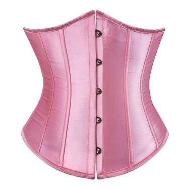 Imagem de Corset Underbust Cetim Espartilho Cinta Modeladora Afina Cintura - Mod