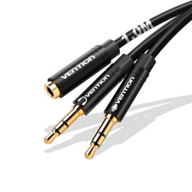 Imagem de Cabo Adaptador P3 Femea Para 2 P2 Headset Extensor (UM) 1 Metro VENTION Audio Fone e Mi...