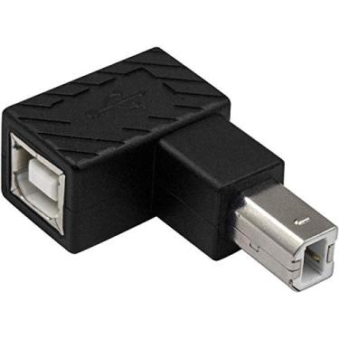 Imagem de Duttek Adaptador USB B 2.0, adaptador de cabo de impressora USB 2.0 Tipo-B, adaptador USB B 2.0 macho para fêmea para impressora, cabo de extensão curto para impressora, scanner, HDD móvel e mais