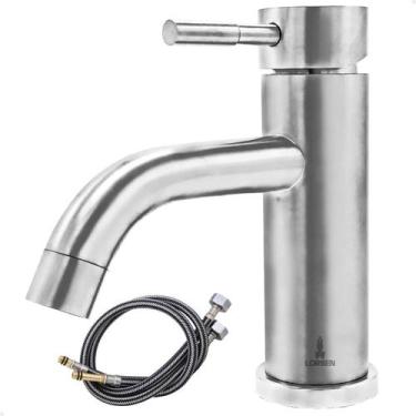 Imagem de Torneira Misturador Monocomando Lorben Aço Inox Escovado Mesa Pia Banc