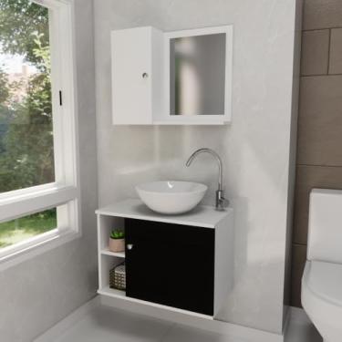 Imagem de Gabinete de Banheiro Itália 60cm Ônix - Brovália