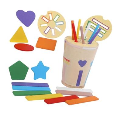 Imagem de menolana Caixa de Classificação de Formas E Cores de Madeira, Brinquedo Montessori para Meninos, Meninas, Crianças