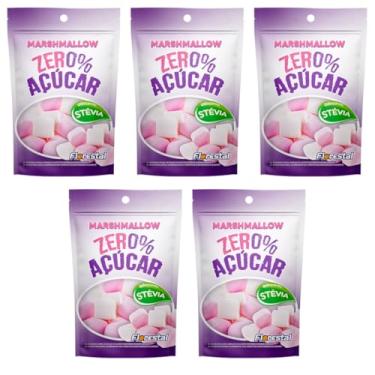 Imagem de Kit 5 Pacotes Marshmallow Zero Açúcar 70g Florestal