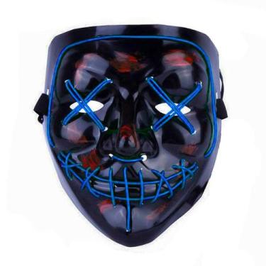 Imagem de Máscara de Halloween Adulta The Purge Noite de Crime Com Led - Fantasi