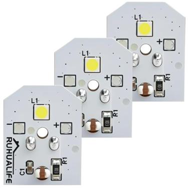 Imagem de RUHUALIFE 3 peças de lâmpadas LED de geladeira para freezer compatíveis com GE GNE29GGKDWW GNE29GGKEBB Substituição: WR55X30602 WR55X26486
