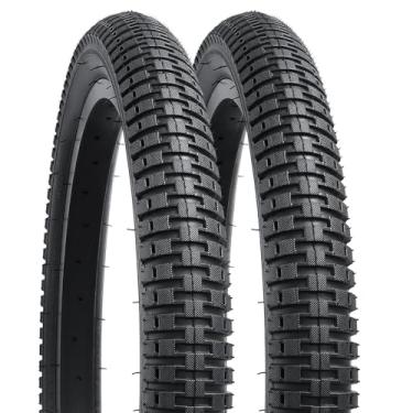 Imagem de YUNSCM 2 peças de pneus de bicicleta de 45,7 cm 18 x 2,125/57-355 compatíveis com pneus de bicicleta todo-o-terreno 18x2.0 18x2.10 18x2.125 18x2,15 (Y-1396)