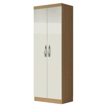 Imagem de Armário com Pé e Prateleiras | 1 Porta e 3 Prateleiras Internas para Organizar Quarto e Cozinha (Atacam/Off)