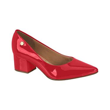 Imagem de Scarpin Vizzano Verniz Salto Quadrado Vermelho Tamanho:37;Cor:Vermelho