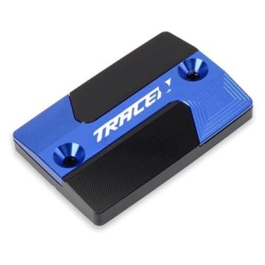 Imagem de Tampa do tanque de fluido do reservatório de freio dianteiro CNC para motocicletas compatível com Y&AMAHA MT-09 Tracer 900GT MT-07 Tracer 700GT MT07 MT09 (Blue-Tracer)