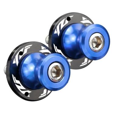 Imagem de BYYINGSUS Acessórios de motocicleta 6 mm Carretéis de braço oscilante parafusos de suporte deslizantes compatíveis com Y&AMAHA YZFR1 YZFR3 YZFR6 YZF R6 R3 R1 YZF-R6 YZF-R3 YZF-R1 (azul)
