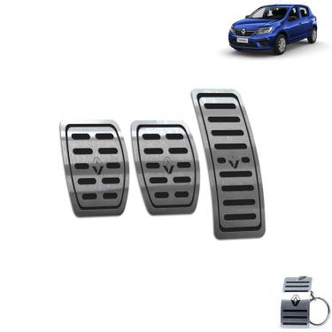 Imagem de Pedaleira Manual Aço Inox Renault Sandero 2020 Preto