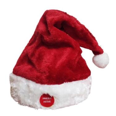 Imagem de Gorro Natal Musical Movimenta Toca Musica Luxo Natalino Enfeite Presen