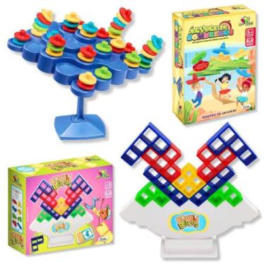 Imagem de Kit Equilibrando Discos E Equilibrista Tetris Caiu Perdeu ENVIO IMEDIA