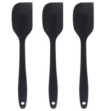Imagem de Espatula De Silicone Preta Grande Kit 03 Un