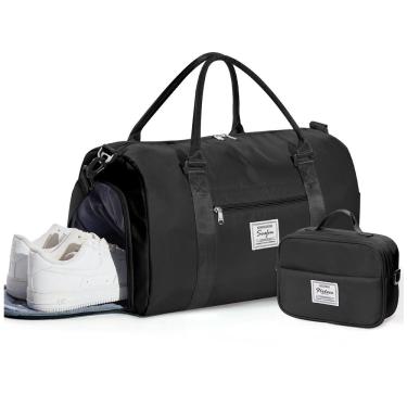 Imagem de Bolsa de ginástica WISEPACK, mochila de viagem impermeável com compartimento para sapatos