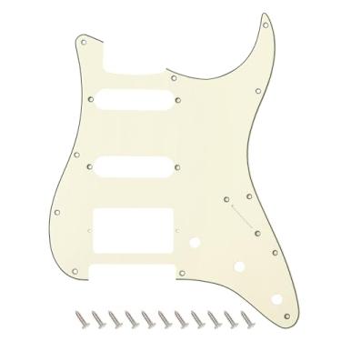 Imagem de Banworks 3 Ply Strat HSS Pickguard 11 furos para guitarra elétrica Pickguard SSH placa de risco para para-lama EUA/Mexicano estilo moderno Stratocaster ST JT/HB-02 marfim
