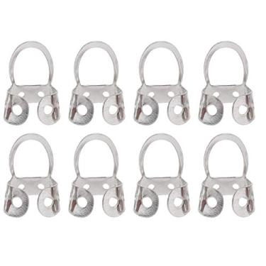 Imagem de Mingzhe Picks de Dedo de Guitarra Acessórios de Instrumentos Musicais de Aço Inoxidável Ajustáveis ​​para Guitarra Banjo Hollow (Prata)