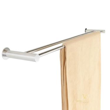 Imagem de Toalheiro Porta Toalha Duplo Para Banheiro 60cm Inox 304 - Rr1012