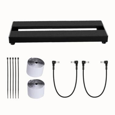 Imagem de SOLUTEK Mini pedaleira de guitarra pequena para 3-5 efeitos | Alumínio estável (preto_básico, 35,5 cm)