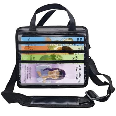 Imagem de Bolsa de Ministério Testemunha de Jeová Testemunha de Jeová com alça – Porta-retratos e revistas para serviço de campo, escola pioneira, Preto, 11 inches x 9.3 inches x 4 inches