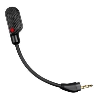 Imagem de BUTIAO Cloud 3 Mic Boom, microfone de substituição de 3,5 mm destacável com cancelamento de ruído com indicador de LED mudo peças de reparo para fone de ouvido Kingston HyperX Cloud III/Cloud 3 Gaming