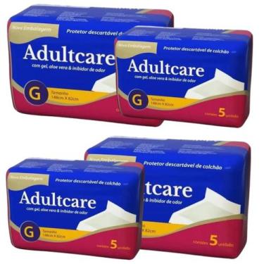 Imagem de Protetor de Cama Adultcare com Aloe Vera e Gel C 5 unidades